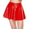 Black Level Vinyl Mini Skirt Red