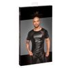 Noir Handmade H056 Men's T-Shirt Made of Powerwetlook with 3D Net Inserts