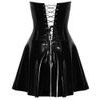 Black Level Vinyl Mini Dress with Corset Top