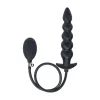 LEVELZ Beaded Inflatable Silicone Anal Plug Black