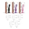 Strap-on-me Curvy XL vlnitý přísavkový dildo fialový