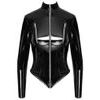 Black Level Tight fitting Vinyl Jacket
