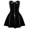 Black Level Vinyl Mini Dress with Corset Top