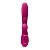 Vive Kura Thrusting G Spot with Flapping Tongue and Pulse Wave Stimulator Pink