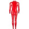 Latexový dámský catsuit s předním zipem a dlouhým rukávem