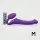 Strap-on-me 3 Motors Vibrating Silicone Bendable Strap-On Purple M