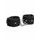 Ouch! Plush Leather Hand Cuffs Black