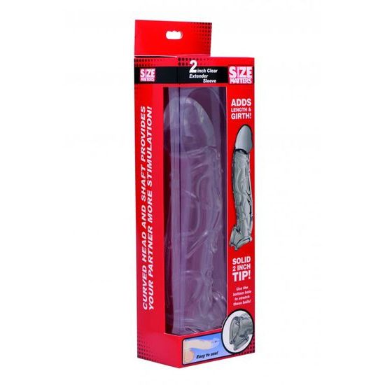 Size Matters Clear Extender Curved Penis Sleeve