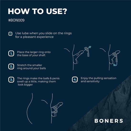 Boners Cock Ring And Ball Stretcher