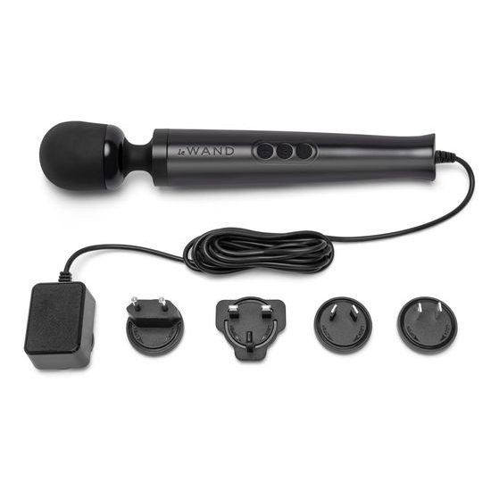 Le Wand Die Cast Plug in Vibrating Massager Black