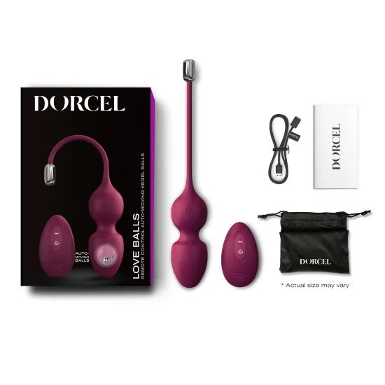 Dorcel Love Balls Vibrating Kegel Balls with Remote Control Plum