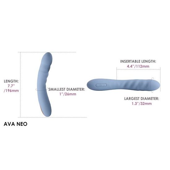 Svakom Ava Neo Interactive Thrusting Vibrator Blue