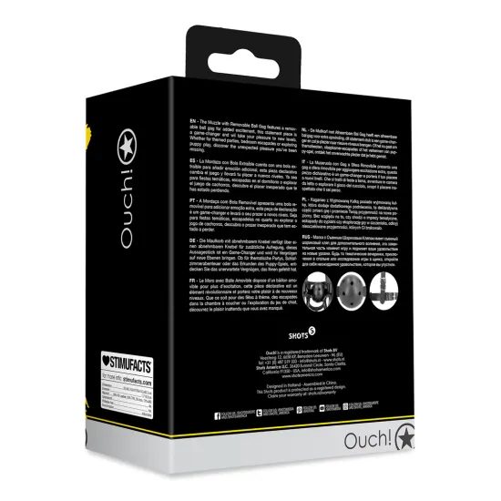 Shots Ouch! Xtreme Muzzle With Removable Ball Gag