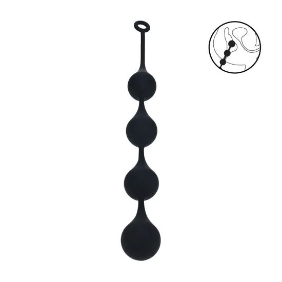 Levelz Silicone Waterdrop Anal Balls XXL 60mm Black