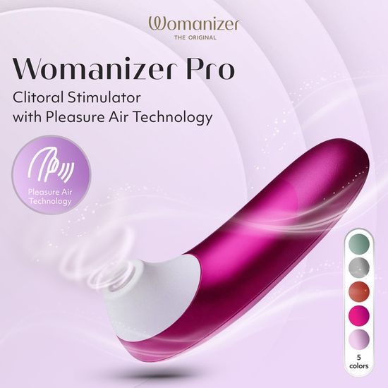Womanizer Pro pulzátor na klitoris - růžová