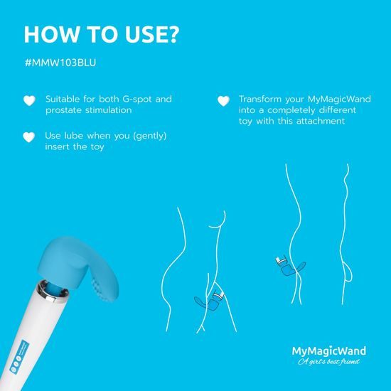 MyMagicWand G Spot Attachment Blue