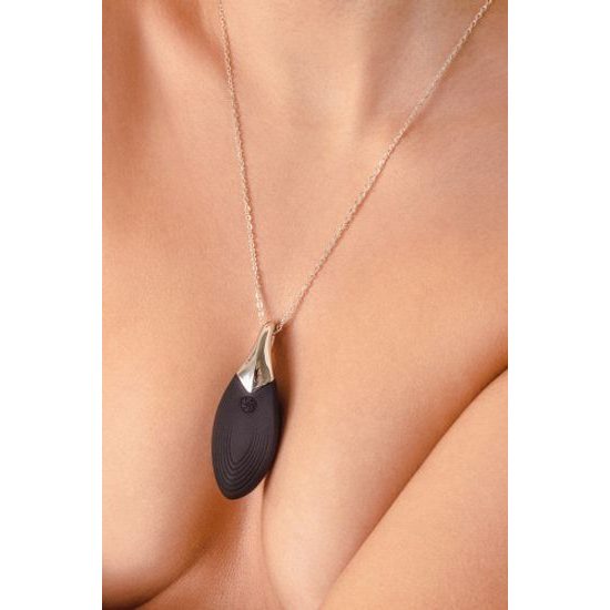 Vibrating necklace Liberty Leaf Black