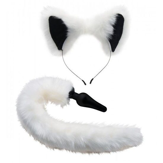 Tailz White Fox Tail and Ears Set