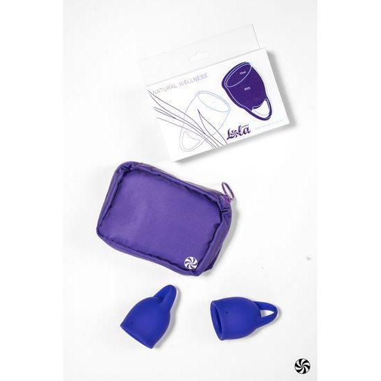 Lola Games Sada menstruačních kalíšků Natural Wellness 2 ks modrý