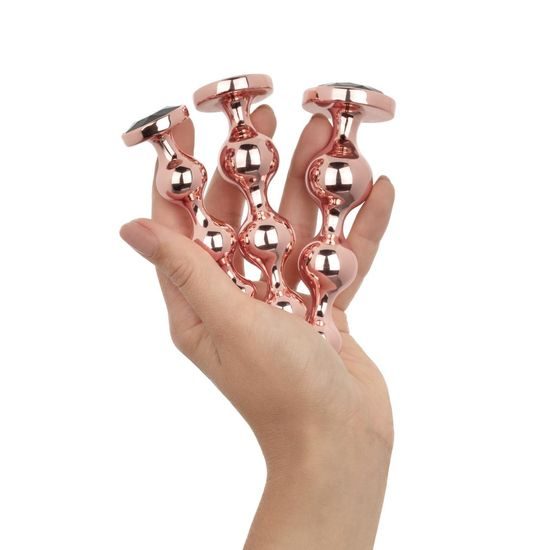 Rosy Gold - anální dildo set (růžové zlato)
