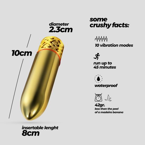 Crushious Romanov Classic Vibrator with a removable silicone sleeve