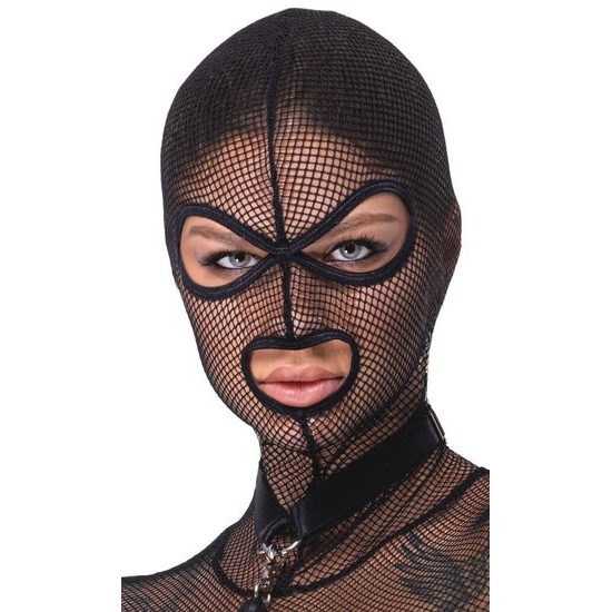 Bad Kitty Net Basque with Head Mask & Long Sleeves Set