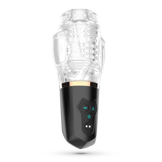 Crushious quasar rechargeable masturbator with suction