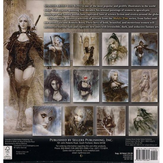 FANTASY ART OF ROYO - 2020 CALENDAR