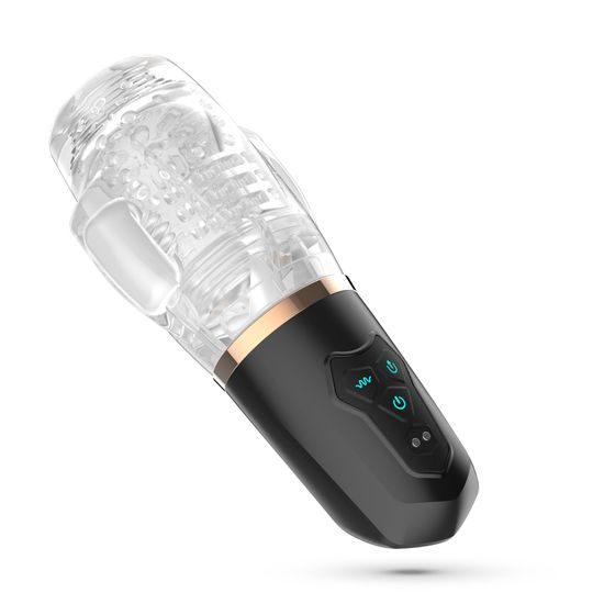 Crushious quasar rechargeable masturbator with suction