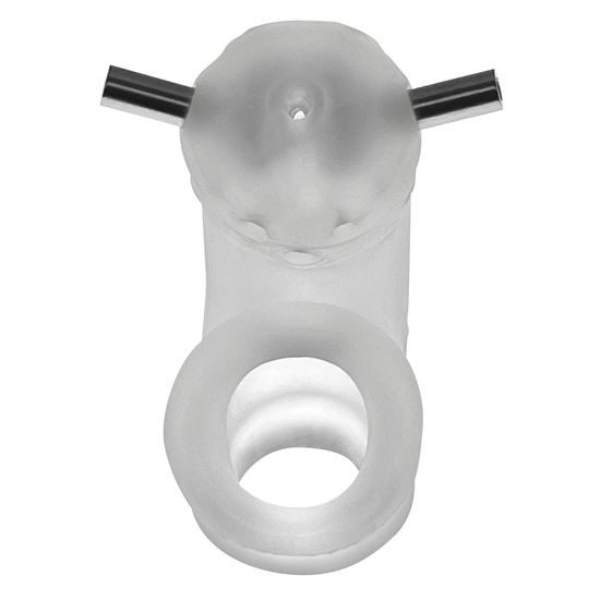 Oxballs Airlock Electro Air-Lite Vented Chastity Clear Ice