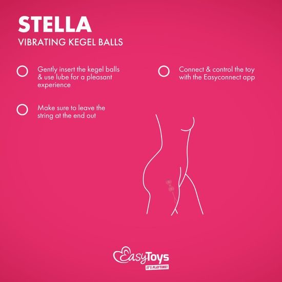 EasyConnect Vibrating Kegel Balls Stella App-Controlled Pink