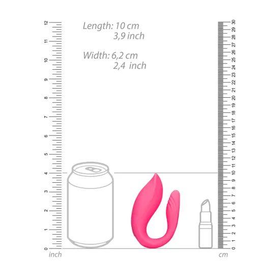Loveline Couple Toy with Remote Control - Wild Strawberry