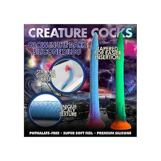 Creature Cocks Glow in the Dark Makara Silicone Snake Dildo