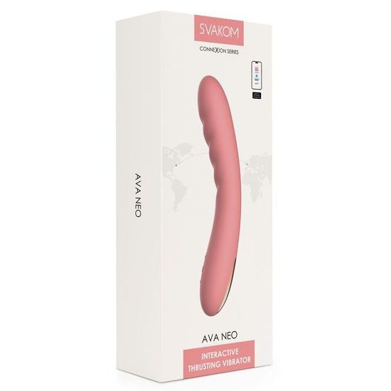 Svakom Ava Neo Interactive Thrusting Peach Pink
