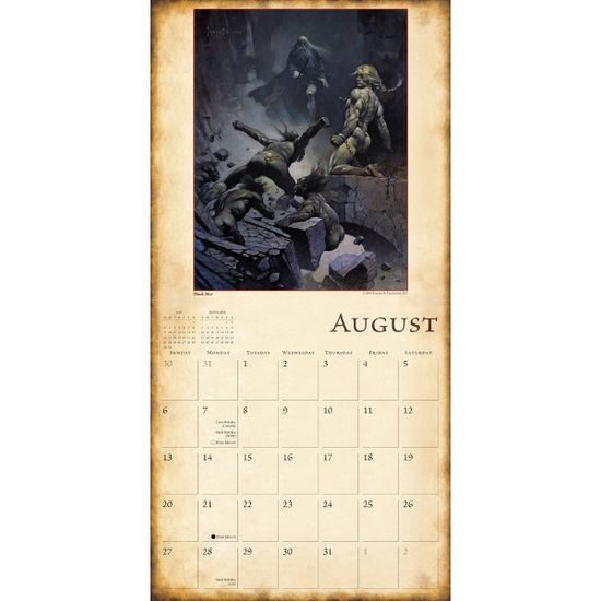 FANTASY ART OF FRANK FRAZETTA - 2017 CALENDAR ***sleva 50%!***