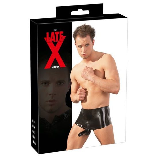 Latexové boxerky s kapsou na penis a varlata