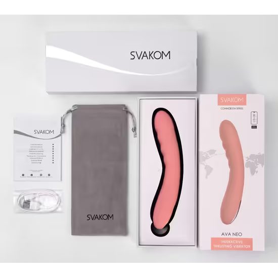 Svakom Ava Neo Interactive Thrusting Peach Pink