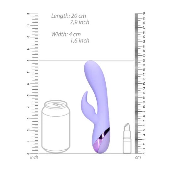Loveline Smooth Silicone Rabbit Vibrator - Digital Lavender
