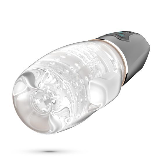 Crushious quasar rechargeable masturbator with suction