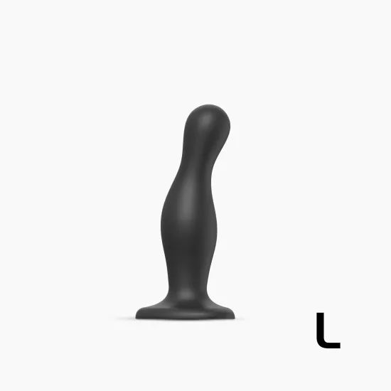 Strap-on-me Curvy L vlnitý přísavkový dildo černé