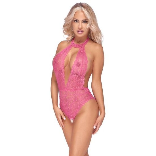 Cottelli Crotchless Lace Body 2643537 Pink