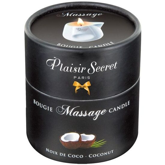 Masážní svíčka Plaisirs Secrets Candle Coconut (80 ml)