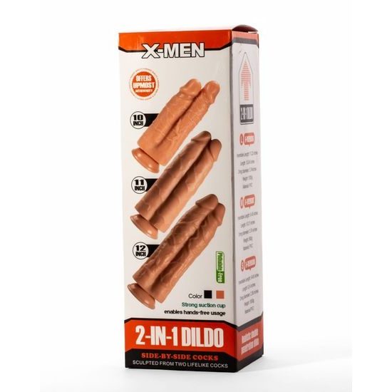 X-Men 11" 2-in-1 Dildo Flesh