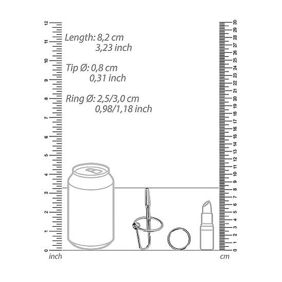 Ouch! Urethral Sounding Metal Plug with Ring