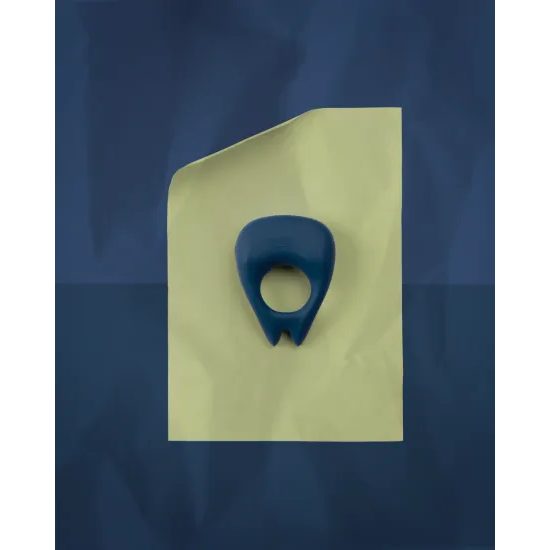 Loveline Pointed Vibrating Cock Ring - Baltic Blue