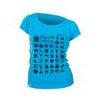 Woman´s speaking T-shirt TRAVEL  blue