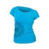 Woman´s T-shirt nanosilver CLASSIC imprinted FLORAL blue