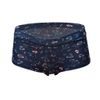 Woman's thermal panties imprinted BLOOM blue