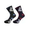 Formal socks with pattern and silver SKI - big theme