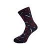 Formal socks with pattern and silver SKI - small theme